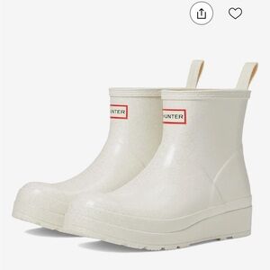 Hunter Women's Cream Winter & Rain Boots
